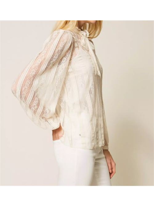 Righeh lace blouse with bow TWINSET | 261TP2541.00059